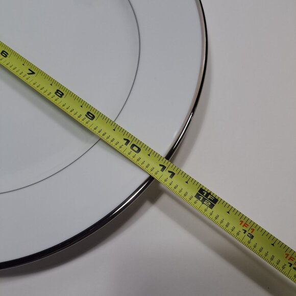 Hallmark Platnum Trim and Verge by Gorham Fine China Dinner Plate Circa 1993-97 - Picture 5 of 8